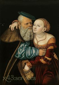 Reproduktion nach Lucas Cranach (der Ältere) - Aelteres Paar